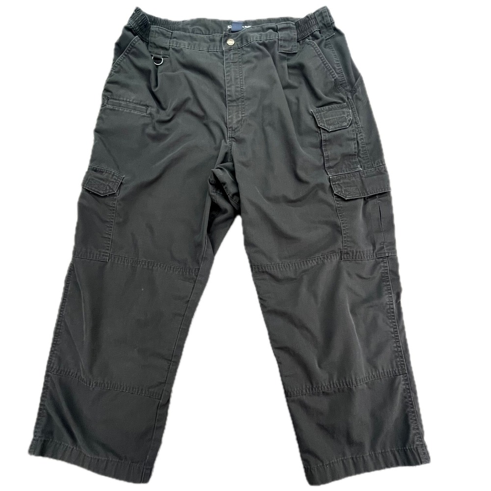 5.11 Tactical Series Cargo Pants Men's‎ 40x25.5  altered Black Polyester Cotton